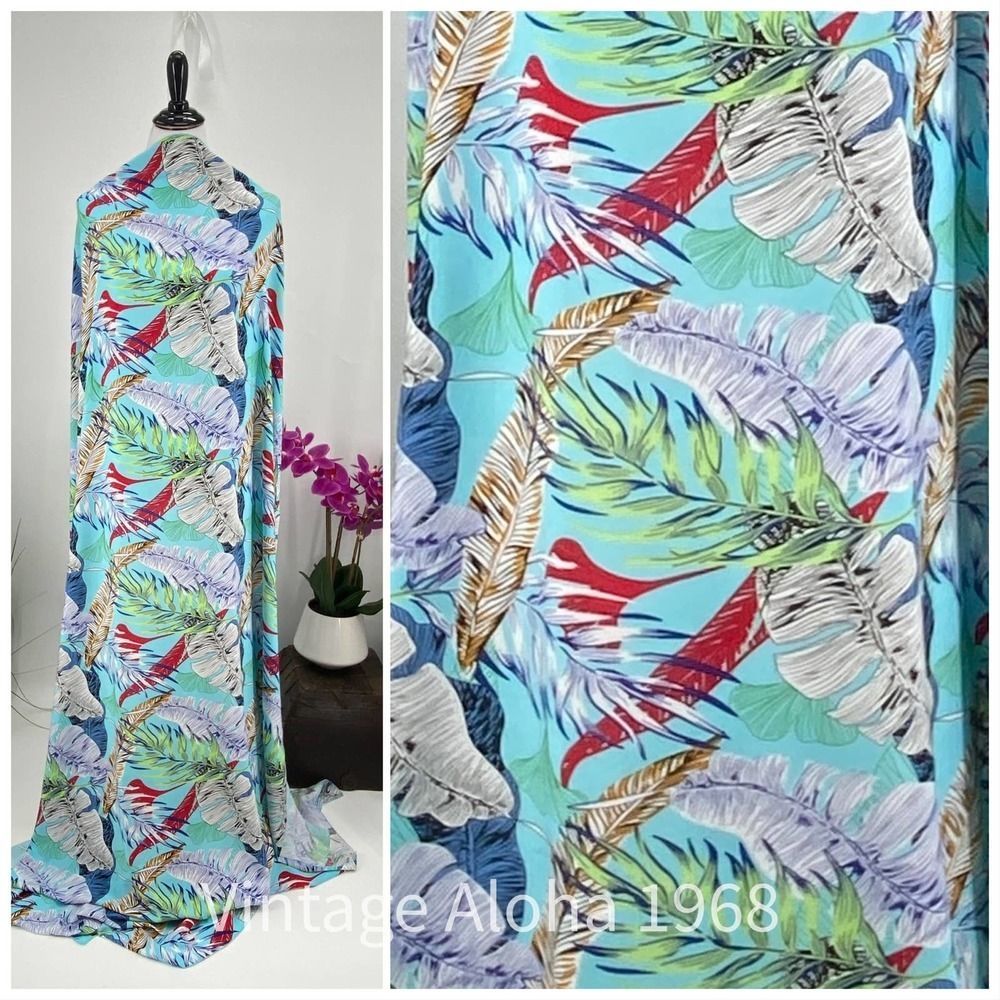 🩵Blue/White Tropical Floral SARONG Pareo Lavalava Beach Wrap Skirt Summer Scarf